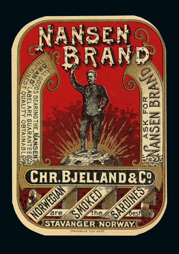 Norsk sardinetikett, Nansen Brand, 1896
