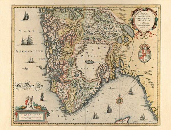 Kart over Sør-Noreg, 1644