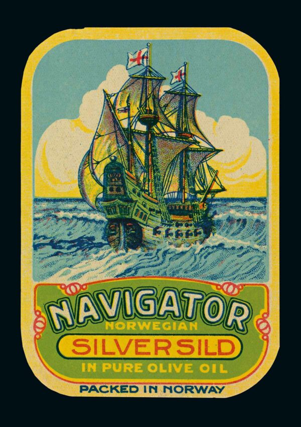 Norsk sardinetikett («Navigator»), 1919